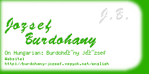 jozsef burdohany business card